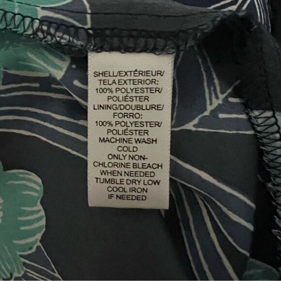 Loft Blue Floral Spaghetti Strap Maxi Dress Size 16M - Picture 9 of 9